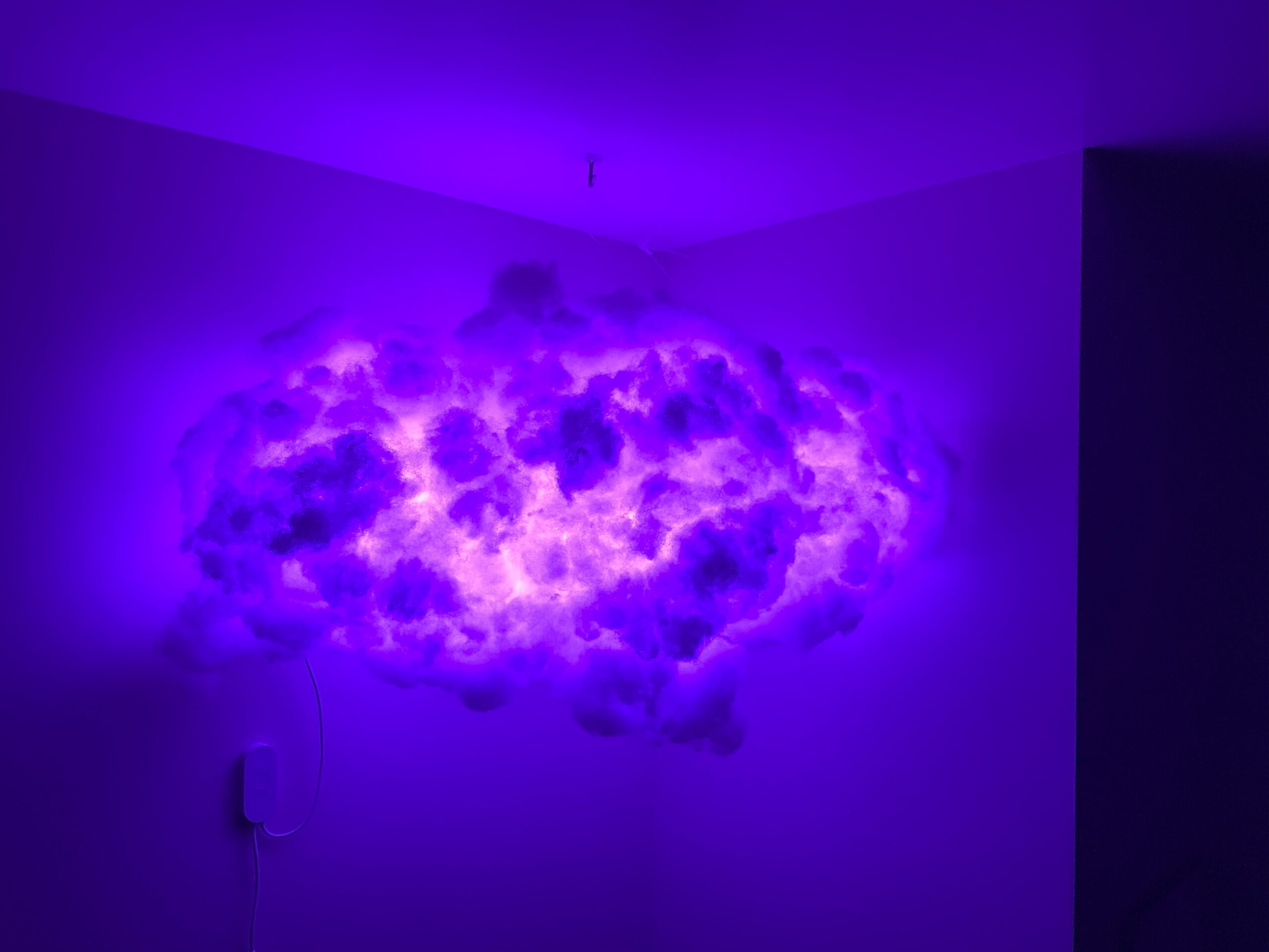 led cloud purple lamp