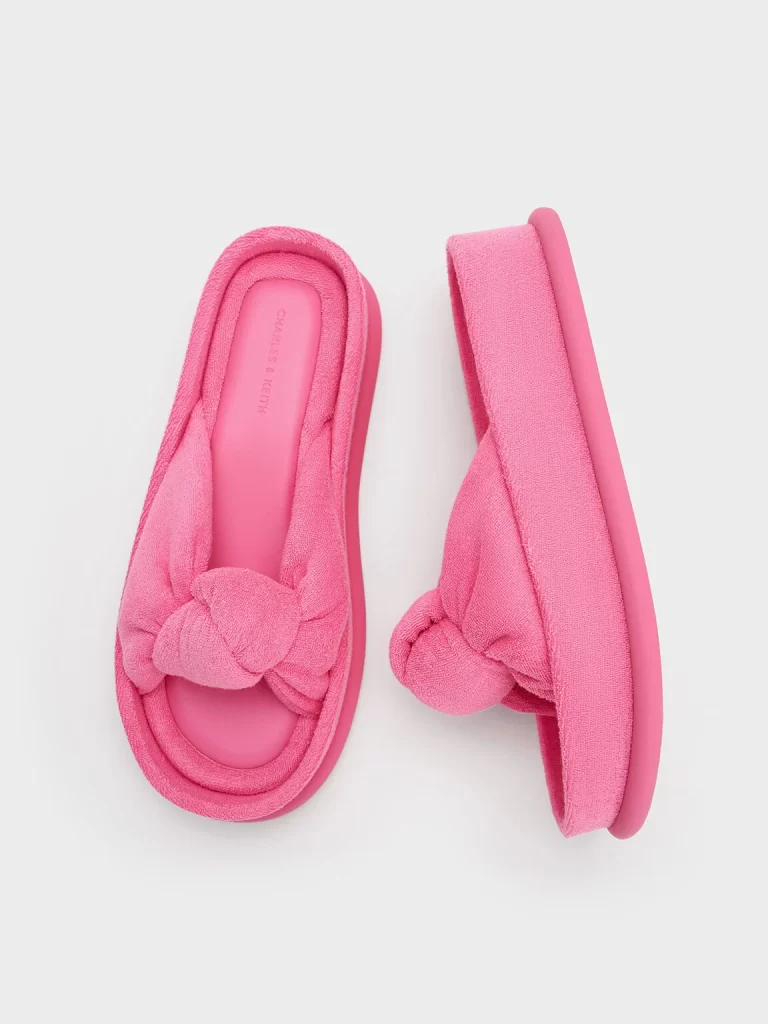 pink towel slipper charles and keith spring collection 