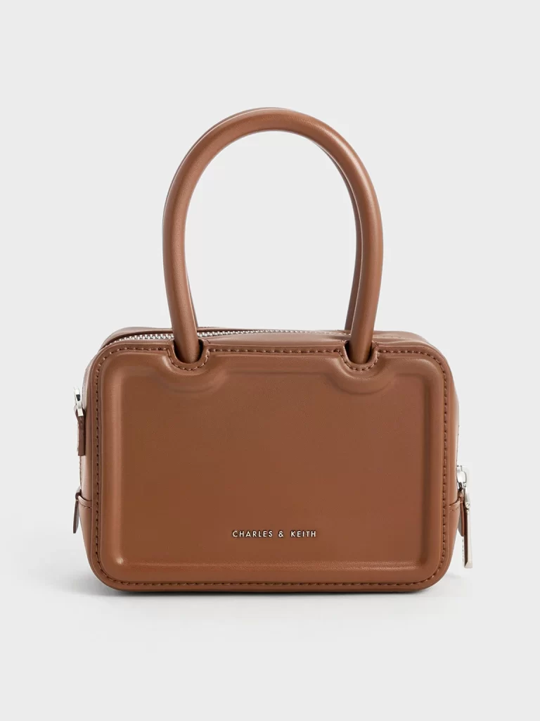 Perline Elongated Tote Bag - Chocolate charles and keith spring collection