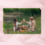 girls having a end of summer picnic.